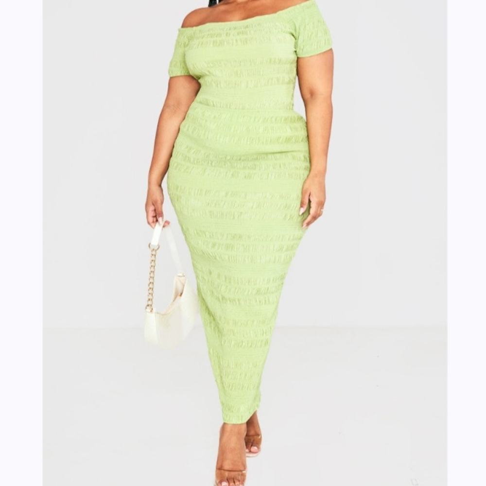 Green Maxi Sheer Dress
